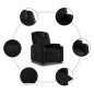 vidaXL Sillón reclinable y elevable eléctrico cuero sintético negro vidaXL Sillón reclinable y elevable eléctrico cuero sintético negro