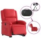 vidaXL Sillón elevable eléctrico cuero artificial rojo vidaXL Sillón elevable eléctrico cuero artificial rojo
