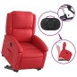 vidaXL Sillón elevable eléctrico cuero artificial rojo vidaXL Sillón elevable eléctrico cuero artificial rojo