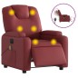 vidaXL Sillón de masaje reclinable de cuero artificial rojo tinto vidaXL Sillón de masaje reclinable de cuero artificial rojo tinto