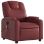 vidaXL Sillón de masaje reclinable de cuero artificial rojo tinto vidaXL Sillón de masaje reclinable de cuero artificial rojo tinto