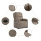vidaXL Sillón reclinable eléctrico de cuero sintético color capuchino vidaXL Sillón reclinable eléctrico de cuero sintético color capuchino