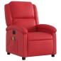vidaXL Sillón de masaje reclinable eléctrico de cuero artificial rojo vidaXL Sillón de masaje reclinable eléctrico de cuero artificial rojo