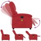 vidaXL Sillón de masaje reclinable eléctrico de cuero artificial rojo vidaXL Sillón de masaje reclinable eléctrico de cuero artificial rojo