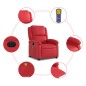 vidaXL Sillón de masaje reclinable eléctrico de cuero artificial rojo vidaXL Sillón de masaje reclinable eléctrico de cuero artificial rojo