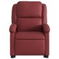 vidaXL Sillón de masaje elevable eléctrico cuero artificial rojo tinto vidaXL Sillón de masaje elevable eléctrico cuero artificial rojo tinto