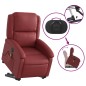 vidaXL Sillón de masaje elevable eléctrico cuero artificial rojo tinto vidaXL Sillón de masaje elevable eléctrico cuero artificial rojo tinto