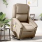 vidaXL Sillón reclinable masaje pie cuero artificial color capuchino vidaXL Sillón reclinable masaje pie cuero artificial color capuchino