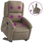 vidaXL Sillón reclinable masaje pie cuero artificial color capuchino vidaXL Sillón reclinable masaje pie cuero artificial color capuchino