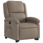 vidaXL Sillón reclinable masaje pie cuero artificial color capuchino vidaXL Sillón reclinable masaje pie cuero artificial color capuchino
