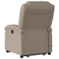 vidaXL Sillón reclinable masaje pie cuero artificial color capuchino vidaXL Sillón reclinable masaje pie cuero artificial color capuchino