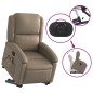 vidaXL Sillón reclinable masaje pie cuero artificial color capuchino vidaXL Sillón reclinable masaje pie cuero artificial color capuchino