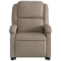 vidaXL Sillón reclinable masaje pie cuero artificial color capuchino vidaXL Sillón reclinable masaje pie cuero artificial color capuchino