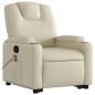 vidaXL Sillón reclinable de masaje de pie cuero artificial color crema vidaXL Sillón reclinable de masaje de pie cuero artificial color crema