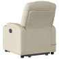 vidaXL Sillón reclinable de masaje de pie cuero artificial color crema vidaXL Sillón reclinable de masaje de pie cuero artificial color crema