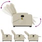 vidaXL Sillón reclinable de masaje de pie cuero artificial color crema vidaXL Sillón reclinable de masaje de pie cuero artificial color crema