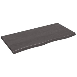 vidaXL Estante pared madera roble tratada marrón oscuro 100x50x(2-4)cm