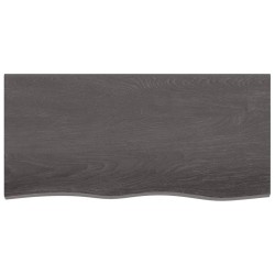 vidaXL Estante pared madera roble tratada marrón oscuro 100x50x(2-4)cm