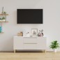 vidaXL Mueble de TV madera contrachapada blanco brillo 102x44,5x50 cm
