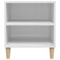vidaXL Mueble de TV madera contrachapada blanco brillo 102x44,5x50 cm