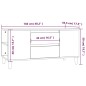 vidaXL Mueble de TV madera contrachapada blanco brillo 102x44,5x50 cm