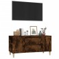 vidaXL Mueble de TV madera contrachapada roble ahumado 102x44,5x50 cm vidaXL Mueble de TV madera contrachapada roble ahumado 102x44,5x50 cm