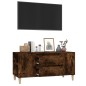 vidaXL Mueble de TV madera contrachapada roble ahumado 102x44,5x50 cm vidaXL Mueble de TV madera contrachapada roble ahumado 102x44,5x50 cm