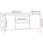 vidaXL Mueble de TV madera contrachapada roble ahumado 102x44,5x50 cm vidaXL Mueble de TV madera contrachapada roble ahumado 102x44,5x50 cm
