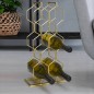 Home&Styling Botellero para 8 botellas metal dorado Home&Styling Botellero para 8 botellas metal dorado