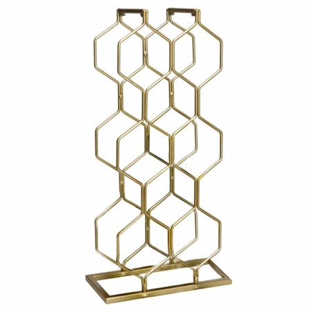 Home&Styling Botellero para 8 botellas metal dorado