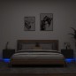 vidaXL Mesitas de noche de pared con luces LED 2 unidades negro vidaXL Mesitas de noche de pared con luces LED 2 unidades negro