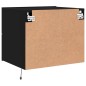 vidaXL Mesitas de noche de pared con luces LED 2 unidades negro vidaXL Mesitas de noche de pared con luces LED 2 unidades negro