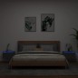 vidaXL Mesitas de noche de pared con luces LED 2 unidades negro vidaXL Mesitas de noche de pared con luces LED 2 unidades negro