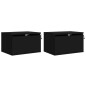 vidaXL Mesitas de noche de pared con luces LED 2 unidades negro vidaXL Mesitas de noche de pared con luces LED 2 unidades negro