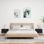 vidaXL Mesitas de noche de pared con luces LED 2 unidades negro vidaXL Mesitas de noche de pared con luces LED 2 unidades negro