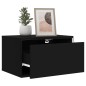 vidaXL Mesitas de noche de pared con luces LED 2 unidades negro vidaXL Mesitas de noche de pared con luces LED 2 unidades negro