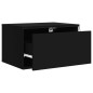 vidaXL Mesitas de noche de pared con luces LED 2 unidades negro vidaXL Mesitas de noche de pared con luces LED 2 unidades negro