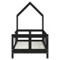 vidaXL Estructura de cama para niños madera de pino negro 70x140 cm vidaXL Estructura de cama para niños madera de pino negro 70x140 cm