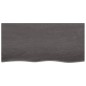 vidaXL Encimera baño madera maciza tratada gris oscuro 100x50x(2-6) cm