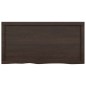 vidaXL Encimera baño madera maciza tratada gris oscuro 100x50x(2-6) cm