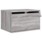 vidaXL Mesita de noche de pared con luces LED gris Sonoma vidaXL Mesita de noche de pared con luces LED gris Sonoma