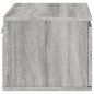 vidaXL Mesita de noche de pared con luces LED gris Sonoma vidaXL Mesita de noche de pared con luces LED gris Sonoma