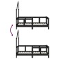 vidaXL Estructura de cama para niños madera de pino negro 70x140 cm vidaXL Estructura de cama para niños madera de pino negro 70x140 cm