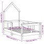 vidaXL Estructura de cama para niños madera de pino negro 70x140 cm vidaXL Estructura de cama para niños madera de pino negro 70x140 cm