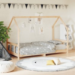 vidaXL Estructura de cama infantil madera maciza de pino 90x190 cm