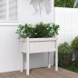 vidaXL Jardinera con patas madera maciza de pino blanco 70x31x70 cm vidaXL Jardinera con patas madera maciza de pino blanco 70x31x70 cm