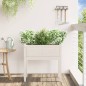 vidaXL Jardinera con patas madera maciza de pino blanco 70x31x70 cm vidaXL Jardinera con patas madera maciza de pino blanco 70x31x70 cm