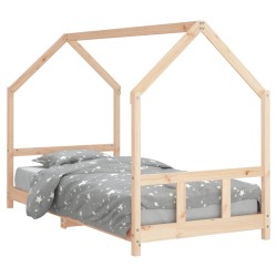 vidaXL Estructura de cama infantil madera maciza de pino 90x190 cm