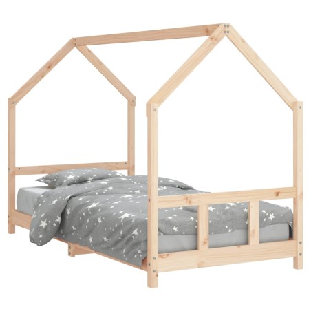 vidaXL Estructura de cama infantil madera maciza de pino 90x190 cm