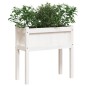 vidaXL Jardinera con patas madera maciza de pino blanco 70x31x70 cm vidaXL Jardinera con patas madera maciza de pino blanco 70x31x70 cm